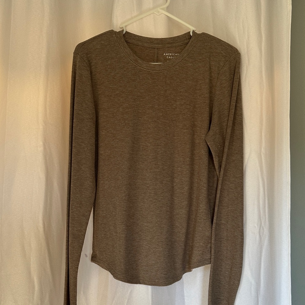 American Eagle Outfitters Heather Brown Crewneck
